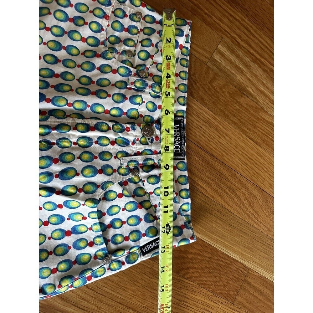 Vtg 90’s Versace Pants Colorful Olive Novelty Disco Atomic Art To Wear S… - Picture 16 of 16